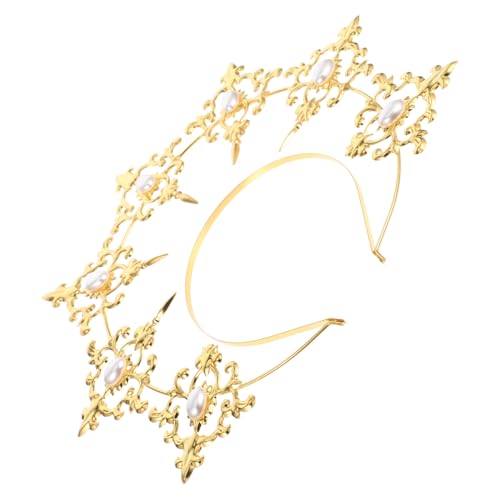 GANAZONO Goldenes Haarschmuck Stirnband aus Hochwertigem Dekorativer Kopfschmuck für Hochzeit Party und Festliche Anlässe Boho Look Zarter Haarkranz Modisches Accessoire von GANAZONO