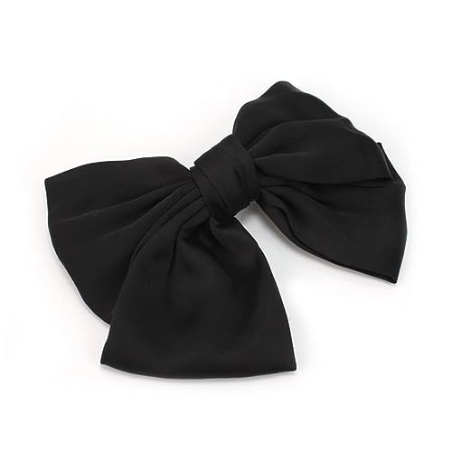 GANAZONO Damen Haarclip Mit Großem Satin Schleifen-design Eleganter Haarklammer Für Mädchen Und Frauen Schwarz Für Hochsteckfrisuren Und Alltägliche Stylings von GANAZONO