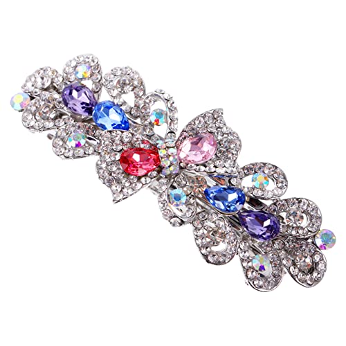 GANAZONO Aesthetisches Haarschmuck Damen Strass-haarspange Regenbogenfarben Eleganter Haarclip Für Hochzeiten Partys Und Besondere Anlässe Langlebig Und Stilvoll Passt Zu Verschiedenen von GANAZONO