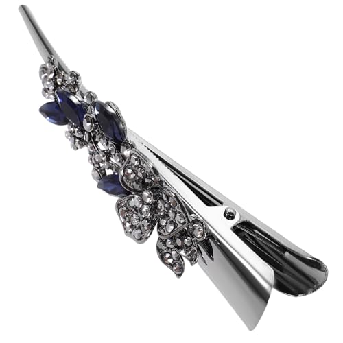 GANAZONO Großer Vintage Haarschmuck Haarklammer Damen mit Strasssteinen Stabiler Metall Alligator Clip für Dickes Haar Modischer Haarklammer Schmuck für Stilvolles Styling Glänzender von GANAZONO