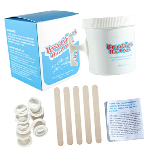 GANAZONO Flasche Festes Hartwachs Zum Enthaaren Enthaarungswerkzeuge Für Gesicht Augenbrauen Rücken Brust Bikinizone Haarentfernungsset Für Frauen Und Männer von GANAZONO