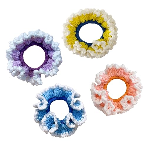 GANAZONO Haarring Aus Wolle Handgewebter Haarschmuck Haargummis Hochwertig Und Langlebig Passt Zu Kleidungsstücken Geschenkidee von GANAZONO
