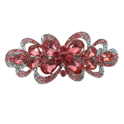 GANAZONO Blumen-haarspange Mit Strass Für Frauen Haarclip Mit Federmechanismus Für Dickes Haar Elegant Für Alltag Und Feste Erhältlich von GANAZONO