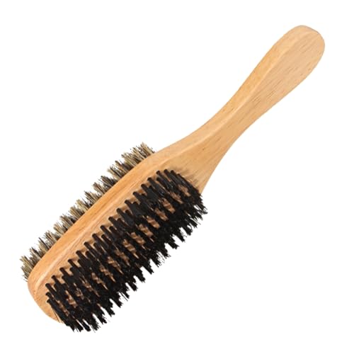 GANAZONO 1stück Herren Bartbürste Aus Hochwertigem Buchenholz Zwei Seiten Für Haarschnitt Und Bartpflege Für Friseure Und Bartliebhaber Effektive Reinigung Und Hautpflege Für von GANAZONO