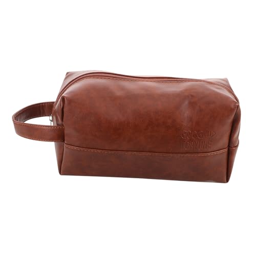 GANAZONO Herren Reise Kulturtasche aus PU Leder Multifunktionale Kosmetiktasche für Toilettenartikel und Hautpflege Geräumig und Langlebig für Reisen und Business Trips von GANAZONO