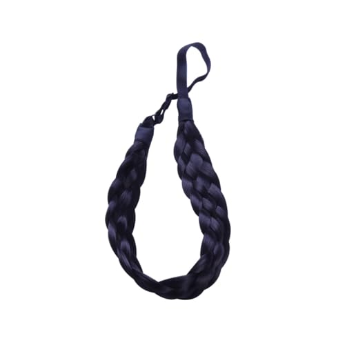 GANAZONO Hochtemperaturfeste Strang Kunsthaar Zopfperücke für Damen Flexibles Strapazierfähiges Haarteil mit Natürlicher Farbverlauf Optik Verstellbares Stirnband für Besondere Anlässe GANAZONO Hochtemperaturfeste Strang Kunsthaar Zopfperücke für Damen Flexibles Strapazierfähiges Haarteil mit Natürlicher Farbverlauf Optik Verstellbares Stirnband für Besondere Anlässe von GANAZONO