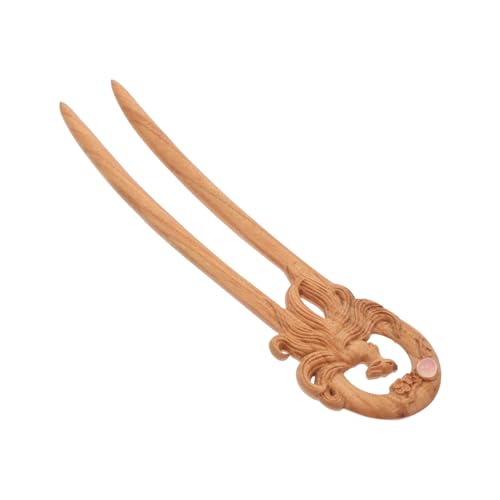 GANAZONO Holz Haarschmuck Für Frauen Vintage Haarnadel Mit Schnitzerei Haargabel Aus Holz Für Lange Haare Retro Haarstab Für Hochsteckfrisuren Haar Accessoire Für Anlässe von GANAZONO