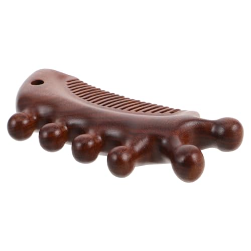 GANAZONO Holzkamm aus Sandelholz Multifunktionsmassagekamm für Kopf Nacken und Haare Entspannung für Männer Tragbar für Unterwegs Gua und Augenmüdigkeit Lindern von GANAZONO