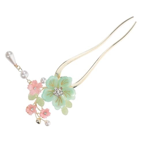 GANAZONO Japanischer Haarstab Mit Glasurenblume Antikstil Haarnadel Für Frauen Haarknotenhalter Glasur Lange Haarnadel Für Formelle Anlässe von GANAZONO