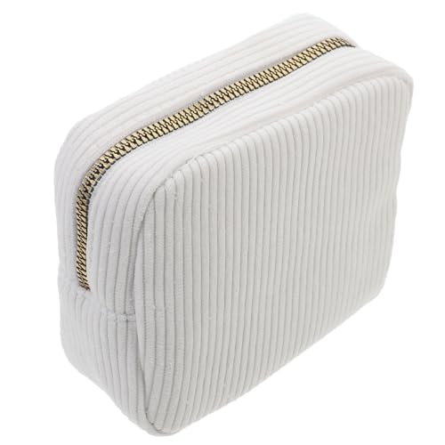 GANAZONO Kleine Make-up-Aufbewahrungstasche Mit Reißverschluss Kosmetiktasche Aus Cord Tragbare Reise-kulturtasche Für Frauen Schminktasche Mit Vielseitigen Aufbewahrungs-Optionen von GANAZONO