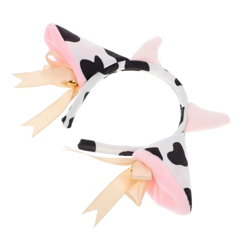 GANAZONO Kuhohren-stirnband Mit Glockendekoration Plüschmaterial Verstellbarer Elastischer Schnitt Für Fotoshootings Partys Und Themenveranstaltungen von GANAZONO