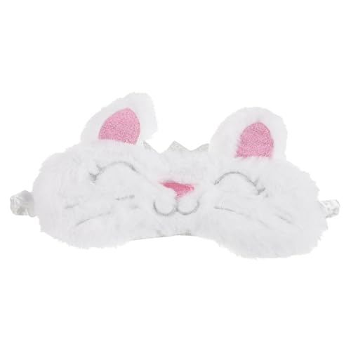 GANAZONO Kuschelige Plüschige Schlafmaske Für Damen Und Herren Rabbit Sleeping Eye Mask Für Erholsamen Schlaf Lichtblockierend Atmungsaktiv Und Waschbar Für Reisen Und Entspannung von GANAZONO