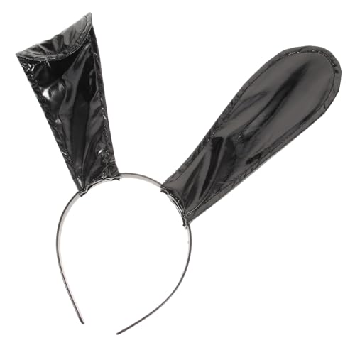 GANAZONO Leder Hasenohren Haarreif Süßer Bunny Headband Party Kopfschmuck für Frauen Vielseitig Einsetzbar Cosplay Ostern Verkleidung von GANAZONO
