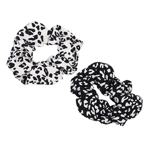 GANAZONO 2stücke Leopardenmuster Haargummi Elastisch Mädchen Mode Haarseil Stretch Haarband Retro Haar Ringe von GANAZONO