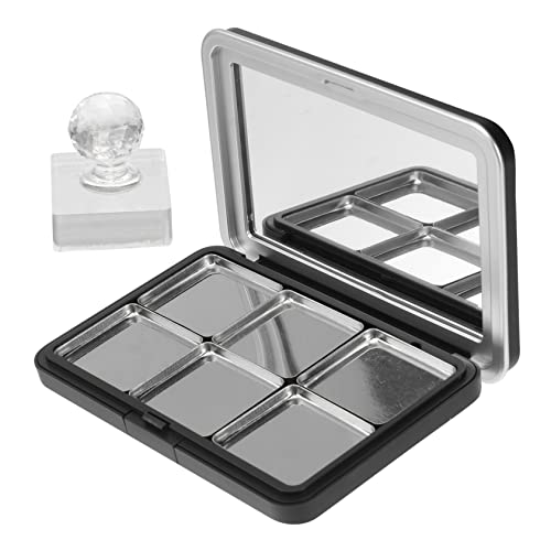 GANAZONO Magnet Lidschattenbox Leer Schwarz Reisebehälter Mit Fächern Für Lidschatten Lippenstift Puder Lagerung Tablett von GANAZONO