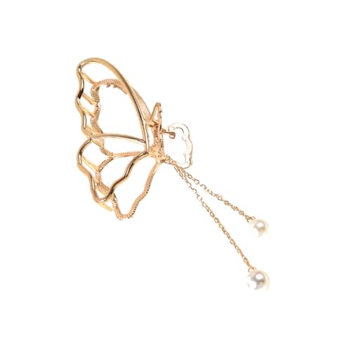 GANAZONO Minimalistische Perlen Haarklammer aus Eleganter Krallenclip mit Tassel Modischer Haarschmuck für Frauen für Alltag Hochzeit und Party Sanft und Schonend zum Haar von GANAZONO