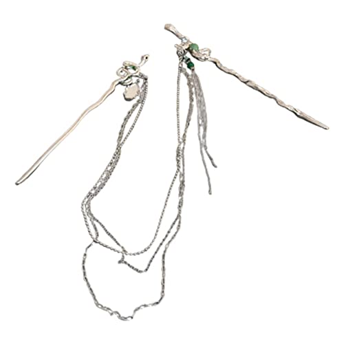 GANAZONO Retro Haarnadel Mit Abnehmbarer Kette Metall Schlangen-haarstäbchen Haarschmuck Für Dutt Und Frisuren Für Damen Und Besondere Anlässe von GANAZONO