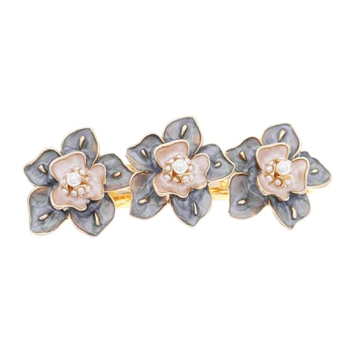 GANAZONO Retro Haarspange Damen Perlen Schmuckstein Haarklammer Vintage Blumen Haarclip Haarstyling Zubehör für Sicheren Griff und Eleganten Look von GANAZONO