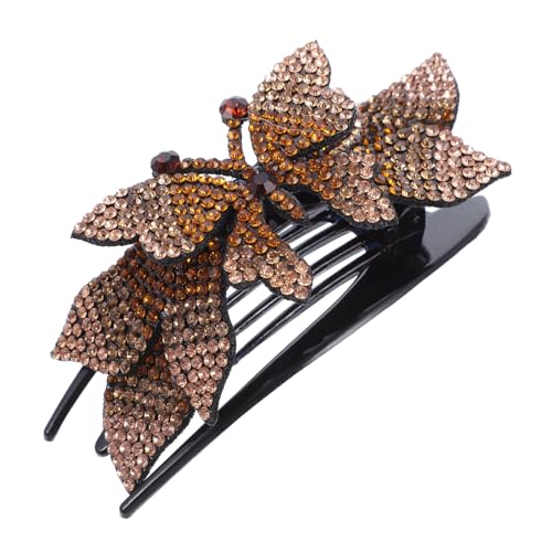 GANAZONO Rhinestone Haarklammer mit Schleifen Design Großer Entenschnabel Haarclip aus Langlebigem Material Eleganter Strass Haarschmuck für Frauen Bequem und Robust für Hochzeit und von GANAZONO