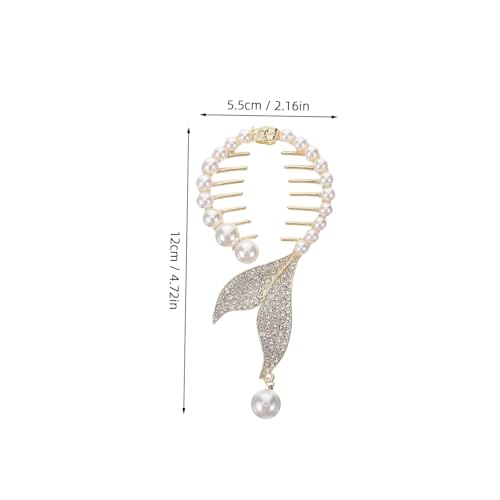 GANAZONO Rhinestone Haarknotenclip Französische Haarnadel Langlebiger Haarspangen Clip aus Sicherer für Damen bei Alltag Partys und Sport Vielseitiges Styling Accessoire für Dutt Frisuren von GANAZONO