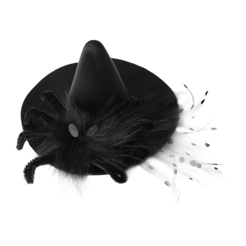 GANAZONO Schwarze Haarnadel Hut Hexe Kopfaccessoire Goth Haar-schmuck Hexenhut Erwachsene Junge Mädchen Halloween Party Dekor Kostüm Schmuck von GANAZONO