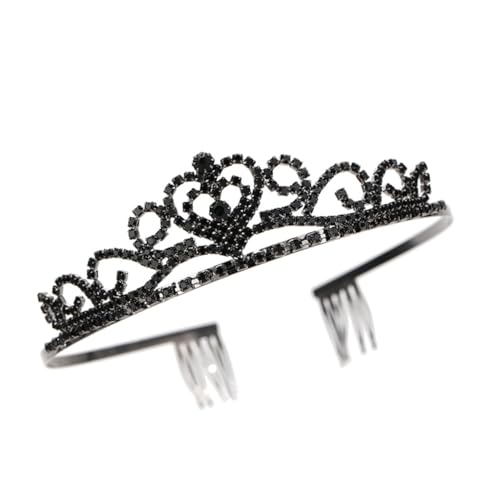GANAZONO Schwarze Strass Krone Damen Tiara für Hochzeit und Fotoshooting Luxuriöses Festliches Haaraccessoire Modisches Holiday Headband Stilvoller Brautschmuck für Besondere Anlässe GANAZONO Schwarze Strass Krone Damen Tiara für Hochzeit und Fotoshooting Luxuriöses Festliches Haaraccessoire Modisches Holiday Headband Stilvoller Brautschmuck für Besondere Anlässe von GANAZONO