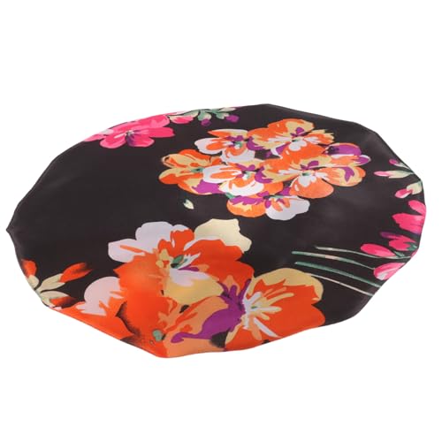 GANAZONO Seiden Schlafhaube für Damen Doppelseitige Satin Haarhaube mit Elastischem Band Modisches Druckdesign für Komfortables Schlafen und Haarschutz für Zuhause und Unterwegs von GANAZONO