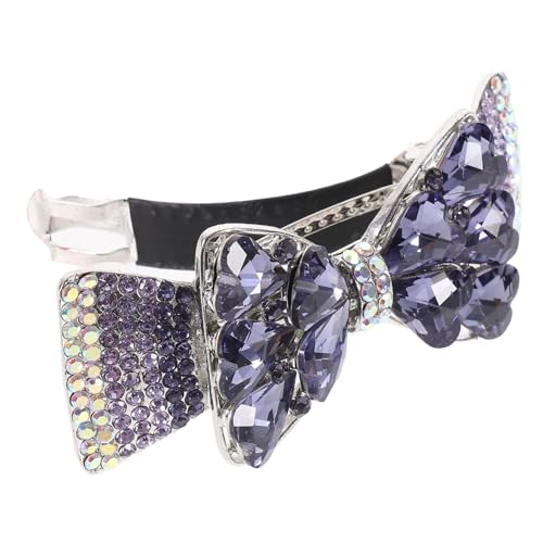 GANAZONO Strass Haarklammer Damen Metall Haarspange mit Schleifen Design Großer Rutschfester Haarschmuck für Formelle Anlässe Glitzernde Haarspange für Elegante Frisuren von GANAZONO