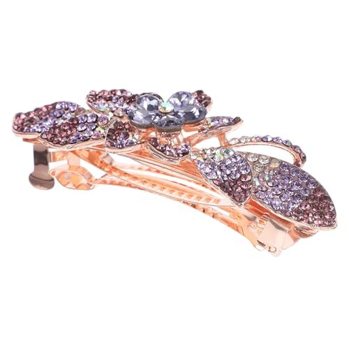 GANAZONO Strass Haarspange für Frauen Metall Haarklammer mit Funkelnden Kristallsteinen Robustes Design für Dickes Haar Modischer Haarschmuck für Hochzeit und Party von GANAZONO