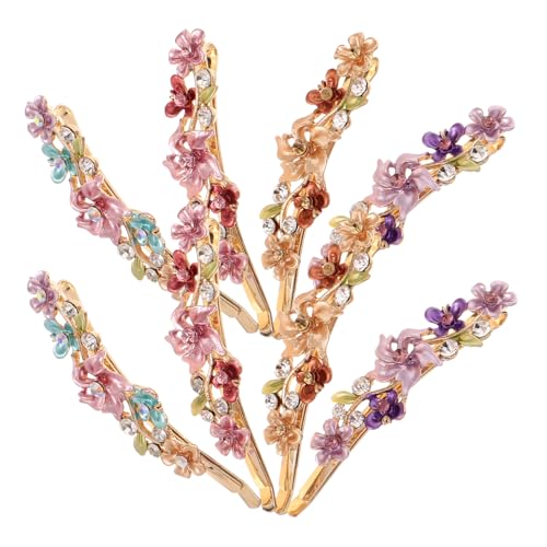 GANAZONO 8stücke Teiliges Strass Blumen-haarspangen Für Damen Und Mädchen Metall-haarclips Für Elegante Hairstyles Für Hochzeiten Partys Und Alltag von GANAZONO
