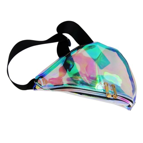 GANAZONO Transparent Damen Bauchtasche Verstellbar mit Reißverschluss Leichte PU Hüfttasche für Sport Joggen Radfahren Reisen Multifunktionale Strand und Lauftasche für Schlüssel Handy von GANAZONO