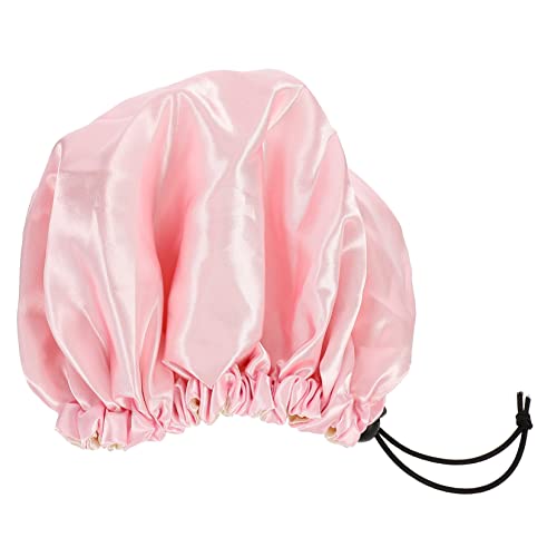 GANAZONO Verstellbare Doppel Layer Schlafmütze aus Satin Elastische Haube für Mädchen Bequem für Nacht Duschen und Gesichtsreinigung Rosa GANAZONO Verstellbare Doppel Layer Schlafmütze aus Satin Elastische Haube für Mädchen Bequem für Nacht Duschen und Gesichtsreinigung Rosa von GANAZONO