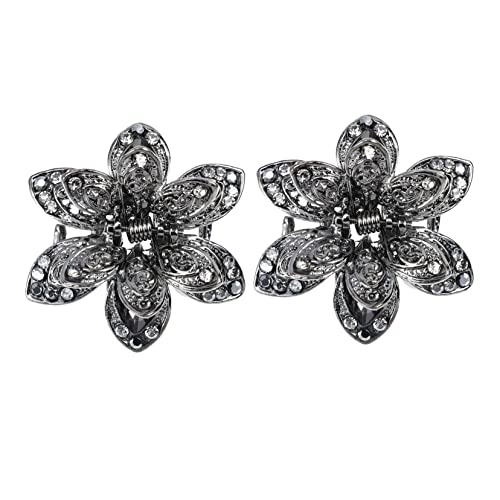 GANAZONO 2stücke Kristall Metall Haarklammern Vintage Damen Haaraccessoires Stabil Und Rutschfest Für Alltag Und Besondere Anlässe von GANAZONO