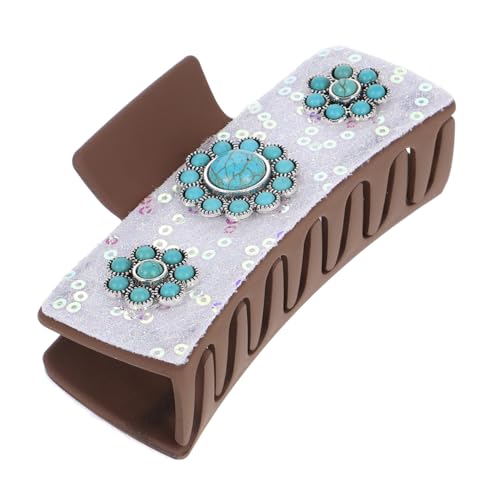 GANAZONO Vintage Haarklammer Mit Grünem Stilvolle Kralle Für Dickes Haar Elegantes Accessoire Für Damen Vielseitig Einsetzbar Für Besondere Anlässe von GANAZONO