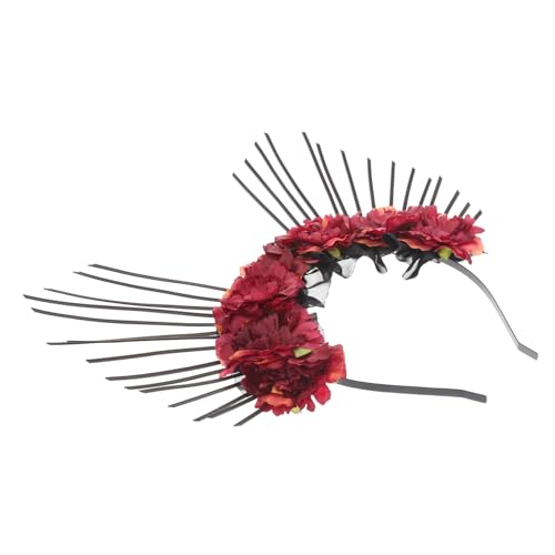 GANAZONO Vintage Heiligenschein Haarband mit Blumen Retro Haarschmuck für Damen für Hochzeiten Partys und Besondere Anlässe Leicht und Bequem von GANAZONO