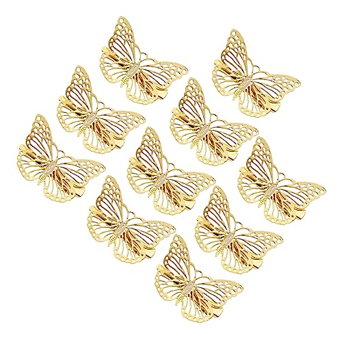 GANAZONO Zarte Haarspangen 10 Stück Goldene Haarnadeln Hohles Design Rutschfest Kopfschmuck Für Mädchen Hochzeitsaccessoires Festliche Haarklammern von GANAZONO