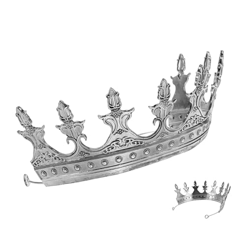 GANAZONO Krone Für Kopfbedeckung Mittelalterliches Design Party-accessoire Geburtstagsdekoration Halloween-kostüm Königliches Stirnband Elegantes Haarschmuck Unisex-krone Prinzessinnen-tiar von GANAZONO