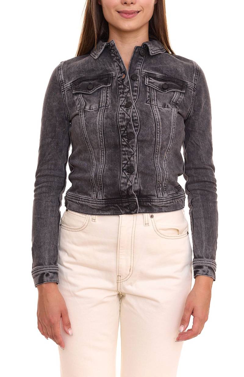 GANG JEANS Damen Denim-Jacke Jeans-Jacke im Washed Look 68113848 Grau/Schwarz von GANG JEANS