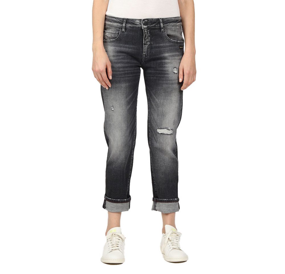 GANG Boyfriend-Jeans 94NADIA CROPPED - destroyed anthra von GANG
