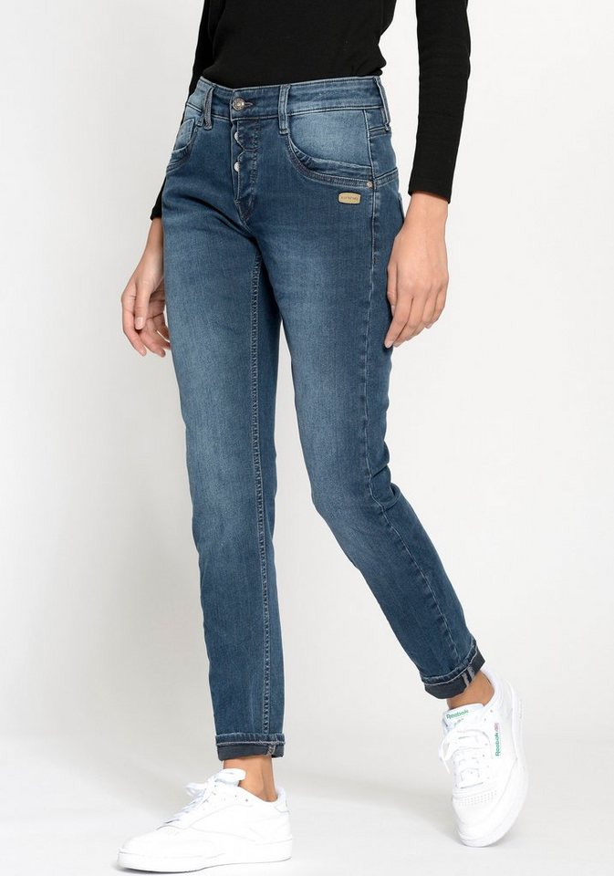 GANG Relax-fit-Jeans 94Gerda mit halb offener Knopfleiste von GANG