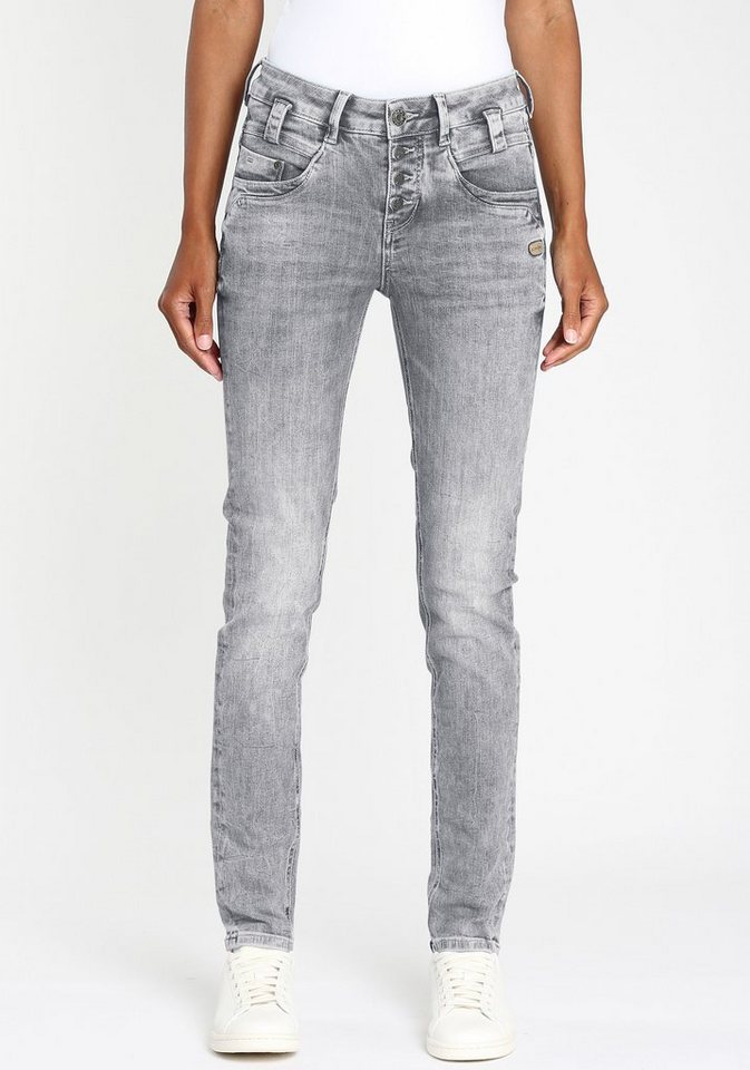 GANG Slim-fit-Jeans 94CARLI mit offener Knopfleiste von GANG