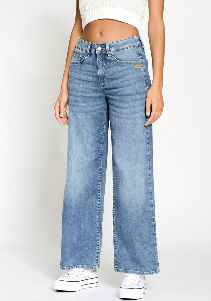GANG Weite Jeans 94CARLOTTA weiter Fit im bodenlangen Palazzo-Style von GANG