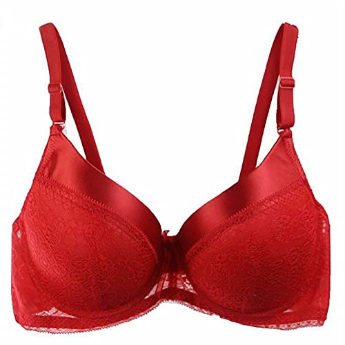 GANGCHENG Damen Gepolsterter Bügel Plus Size Push up Wäsche BH Volle Abdeckung Komfort 105A von GANGCHENG