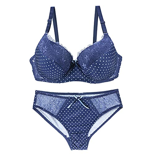 GANGCHENG Damen Spitze Bügel Unterstützung Leicht Gepolstert BH Höschen Unterwäsche Set 90-C GANGCHENG Damen Spitze Bügel Unterstützung Leicht Gepolstert BH Höschen Unterwäsche Set 90-C von GANGCHENG