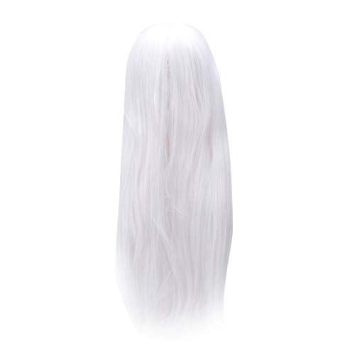 GANMEI Anime Long Straight Hair Wig Cosplay Long Straight Costume, White von GANMEI