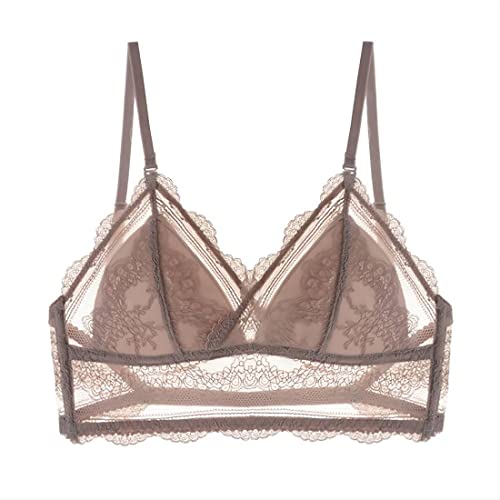 GANMFOYC Damen Rückenfreier BH Unsichtbar Triangel Spitze BH U-Förmiger Rücken BH Tief V-Ausschnitt Bralette, Damen Bralette Spitze BH für Brautkleider Abendkleider von GANMFOYC