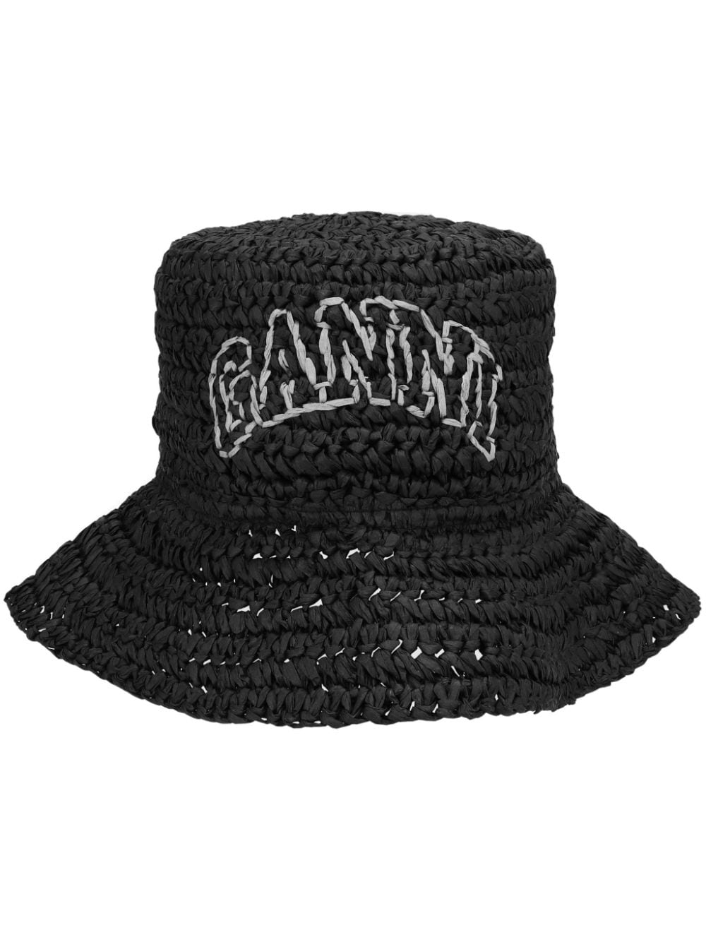 GANNI Basthut mit Logo - Schwarz von GANNI