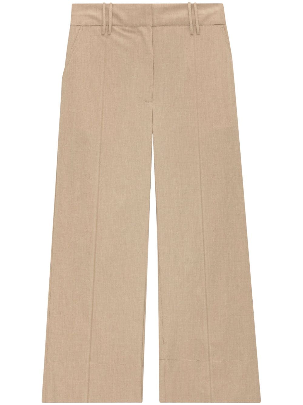 GANNI Cropped-Hose mit weitem Bein - Nude von GANNI