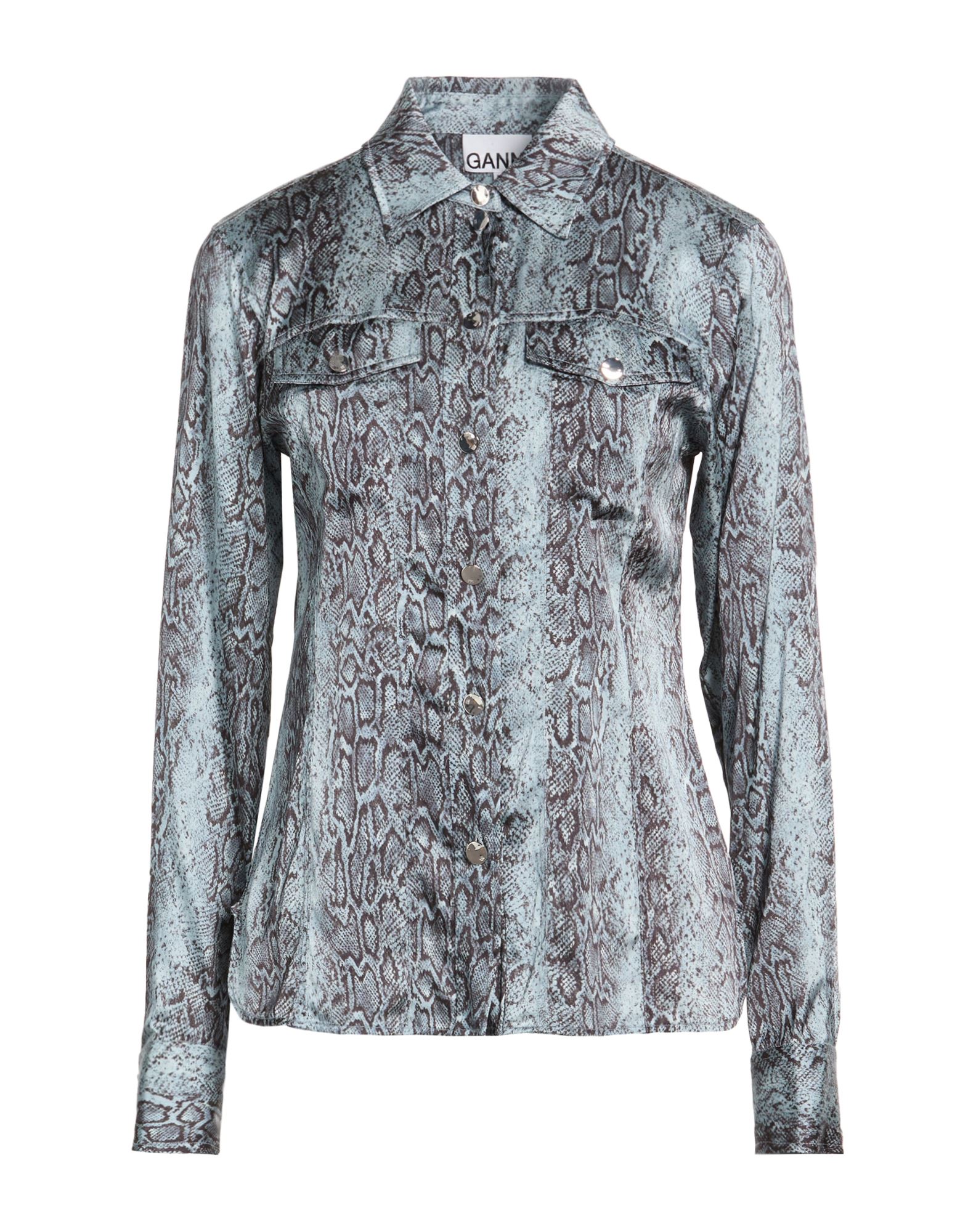 GANNI Hemd Damen Taubenblau von GANNI