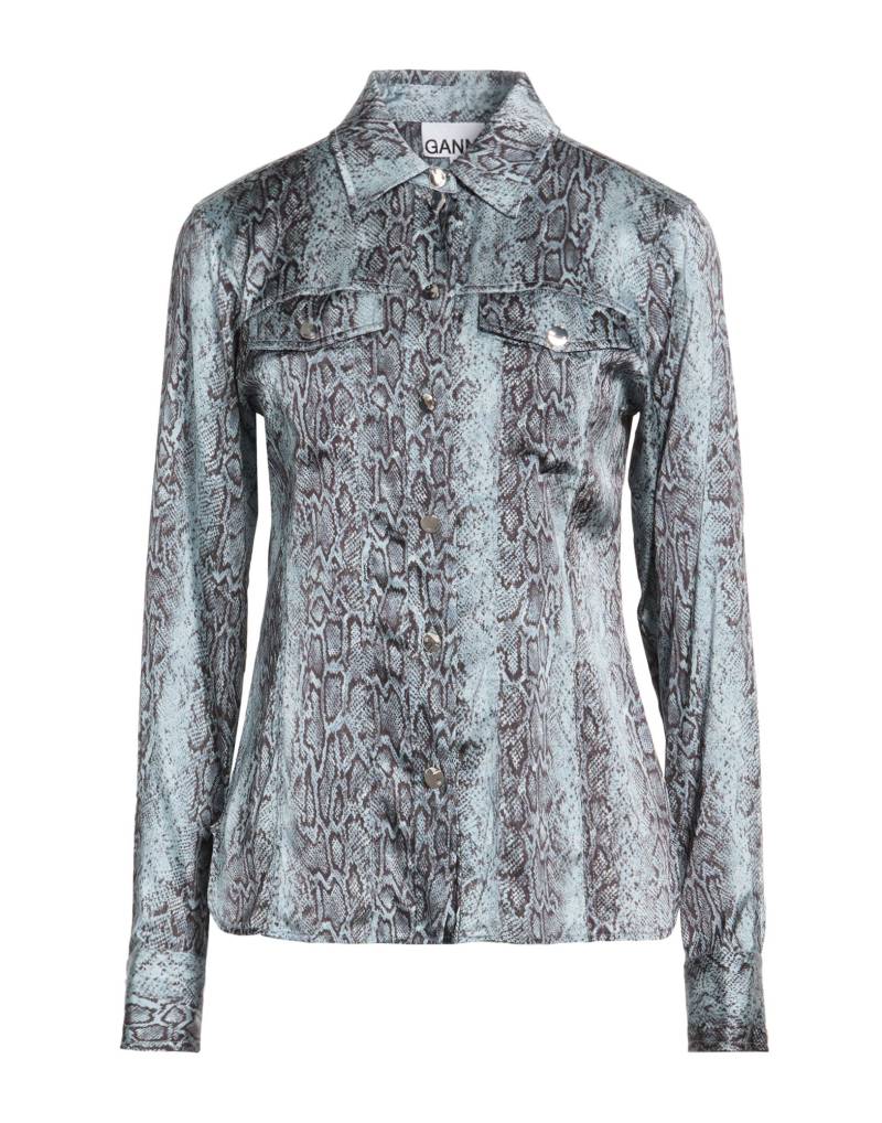 GANNI Hemd Damen Taubenblau von GANNI